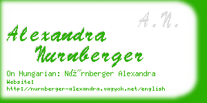 alexandra nurnberger business card